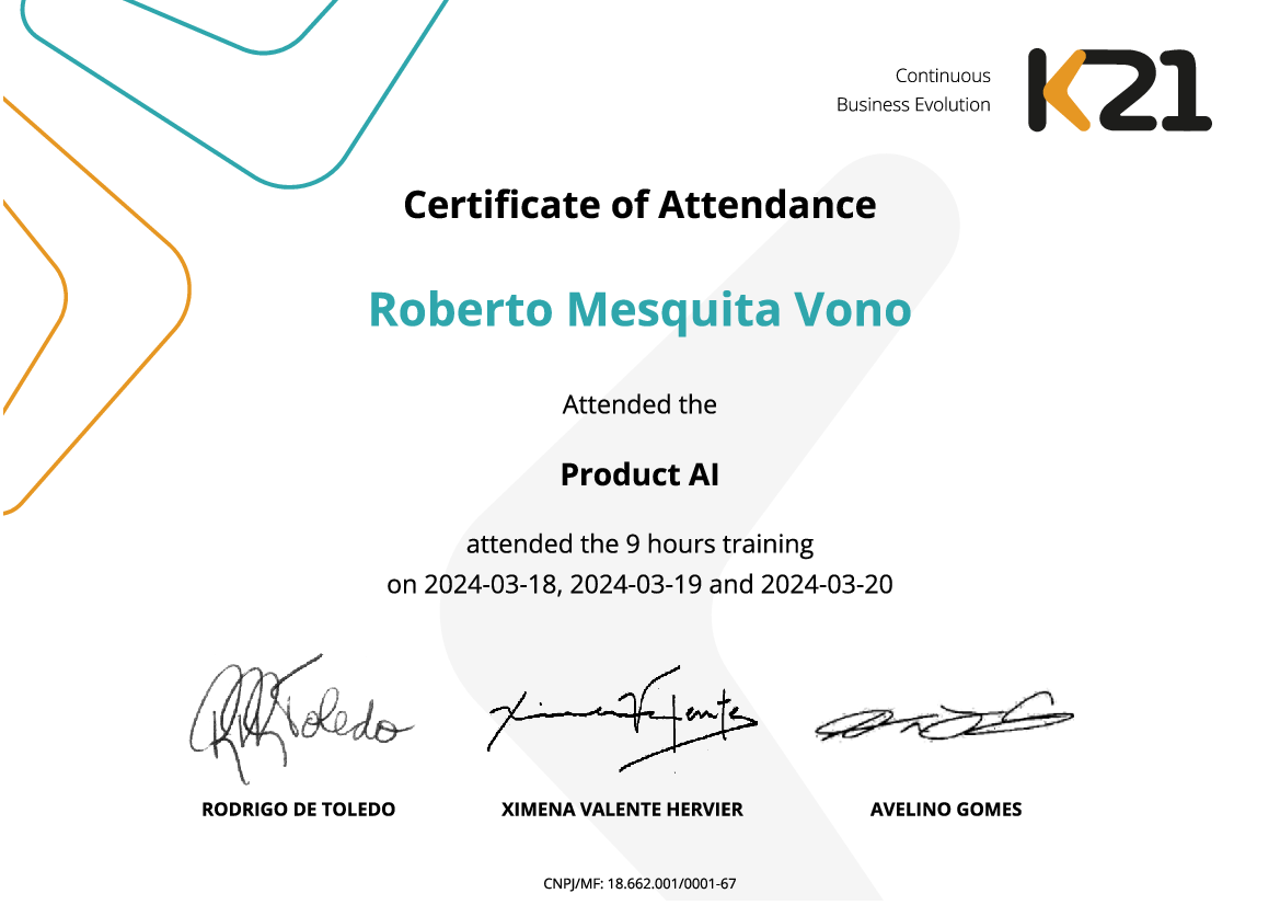 Certificado K21